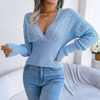 Damen Strickpullover mit V-Ausschnitt und feiner Maschenstruktur R&B