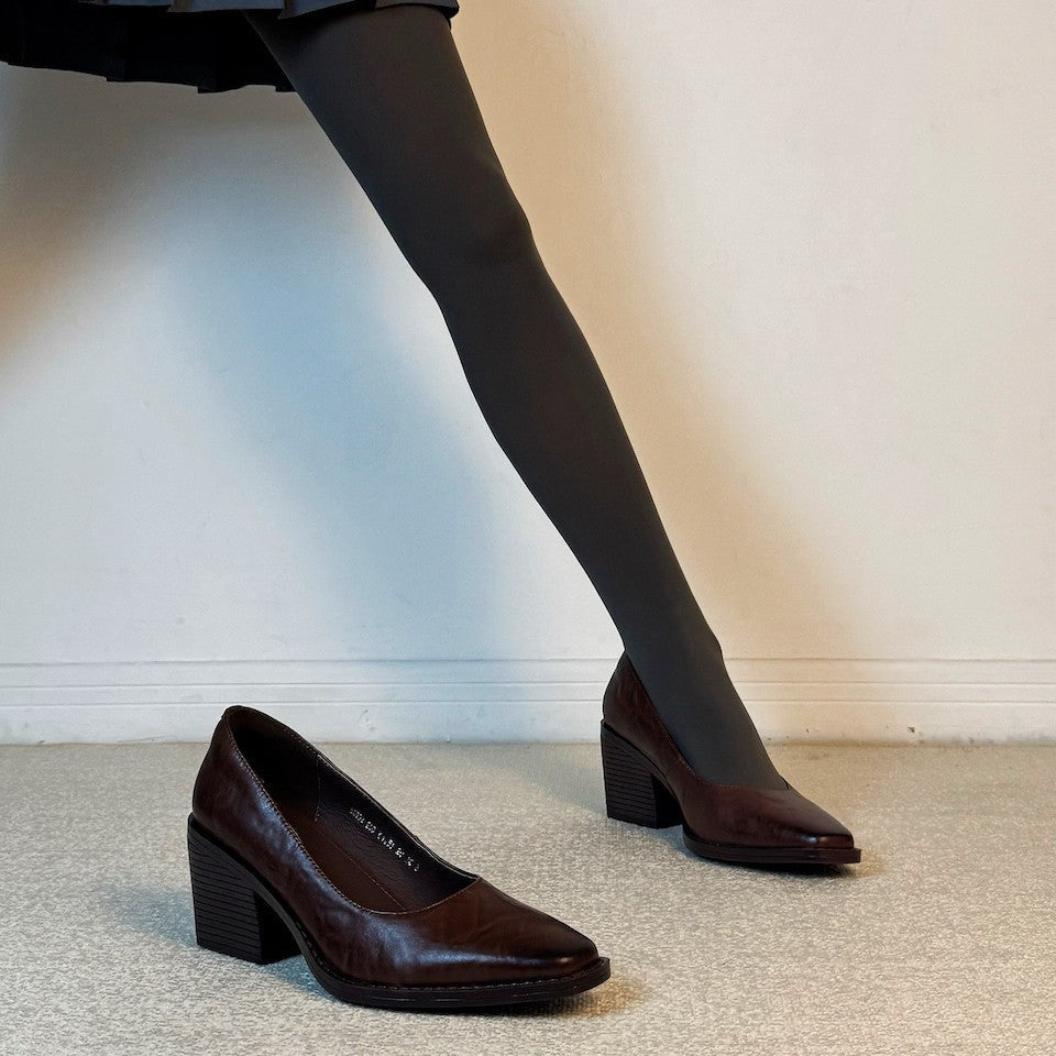 Damen elegante Pumps mit komfortablem Blockabsatz R&B