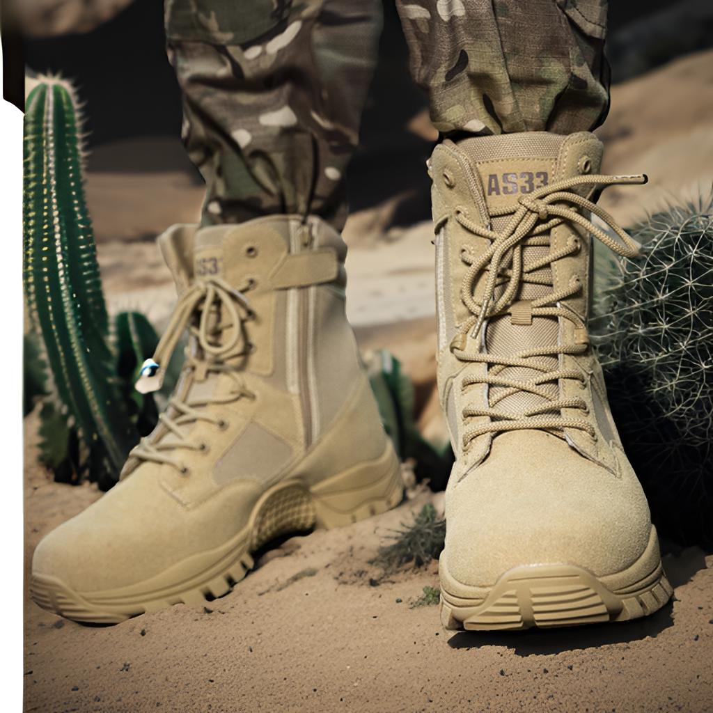 Herren Militärische Einsatzstiefel mit rutschfester Sohle und atmungsaktivem Obermaterial R&B