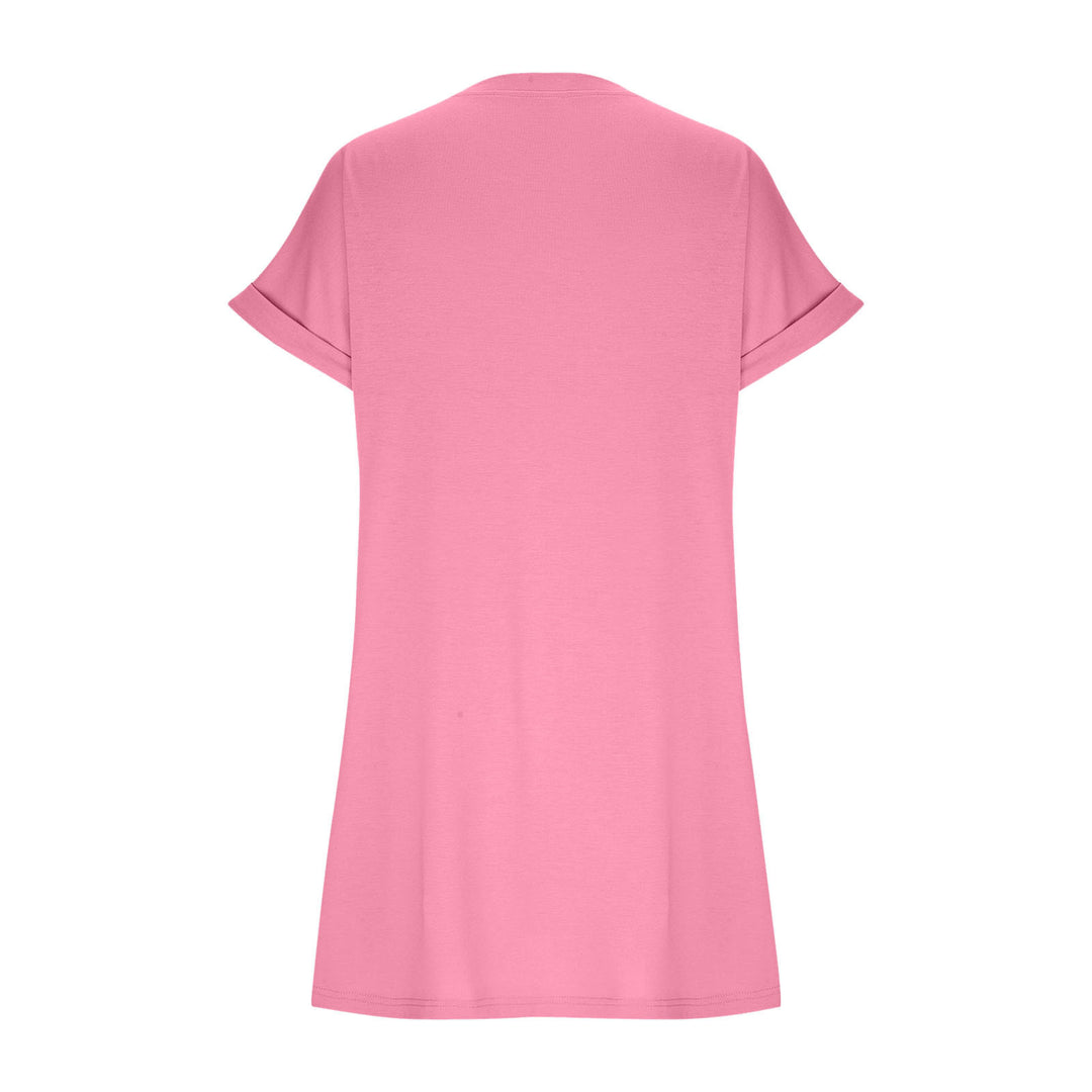 Damen lässiges T-Shirt Kleid mit praktischen Taschen R&B