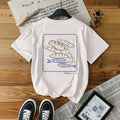 Damen Kurzarm T-Shirt mit kreativem Fischnetz-Motiv R&B