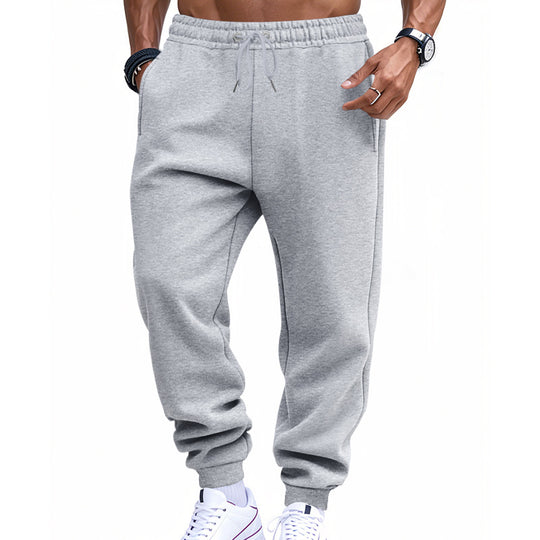 Herren nan sportliche Sweat-Jogginghose mit elastischem Tunnelzugbund, Rippbündchen und tiefen Eingrifftaschen R&B