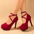 Damen High-Heels mit raffiniertem Riemendesign und geschwungenem Absatz R&B
