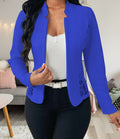 Damen Elegante Blazerjacke mit feinen Häkelverzierungen R&B