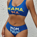 Damen Sport-Bikini mit auffälligem Schriftzug und komfortablem Schnitt R&B