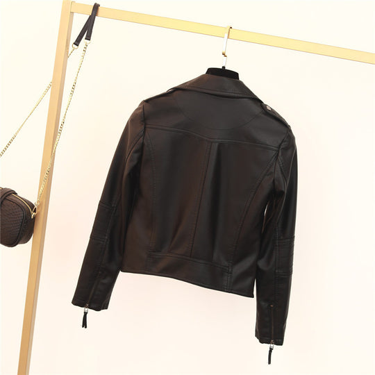 Damen Bikerjacke mit asymmetrischem Reißverschluss und dekorativen Nieten R&B