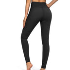 Damen Hochbund-Leggings aus atmungsaktivem Material mit figurformendem Effekt