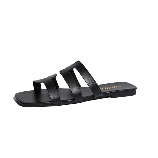 Damen Elegante und flache Riemchensandalen R&B