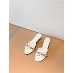 Damen elegante High Heel Sandalen mit modischer Schnallenverzierung R&B