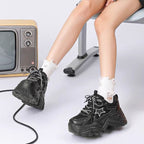 Damen Komfortable Chunky Sneakers mit einzigartigem Stern-Design R&B