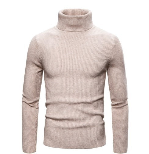 Herren eleganter Rollkragenpullover aus ribbed Strick R&B