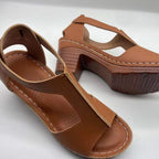 Damen Komfortable Wedge-Sandaletten mit verstellbarem Riemendesign und ergonomischem Fußbett R&B