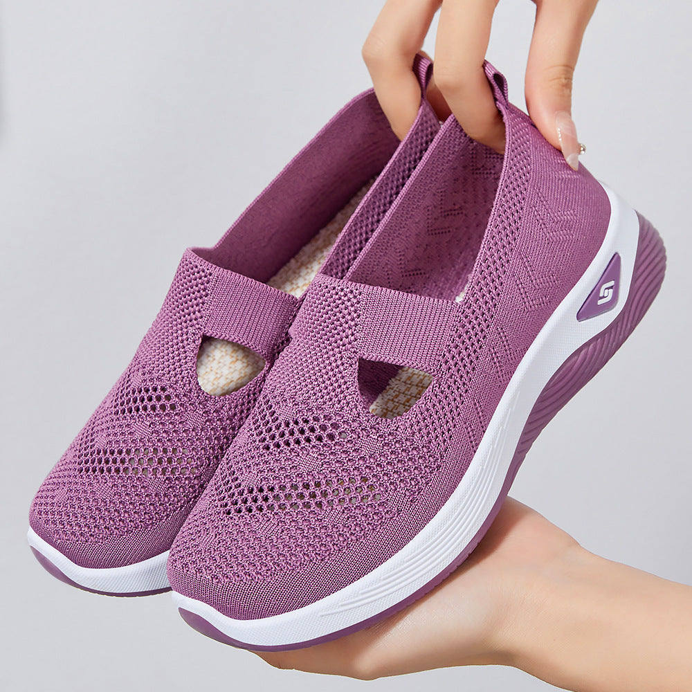 Damen Bequeme und atmungsaktive Knit-Slipper R&B