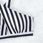 Damen Triangel-Bikinioberteil mit modischem Wickel-Design und elastischen Trägern R&B