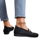 Damen Geflochtene und atmungsaktive Ballerinas R&B