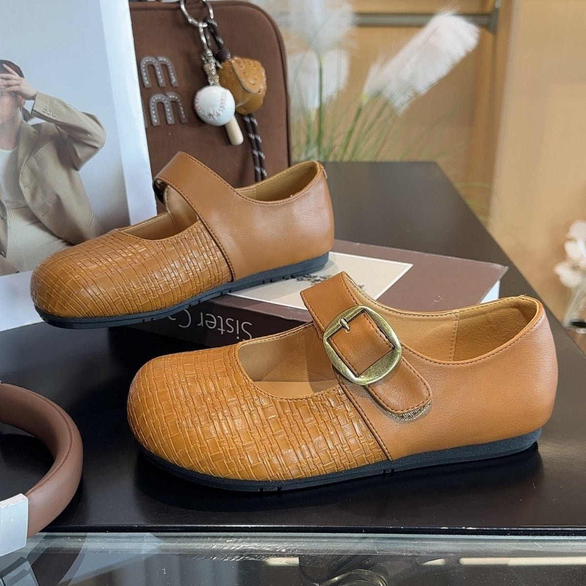Damen Ballerinas mit eleganter Schnallenverzierung und komfortablem Fußbett R&B