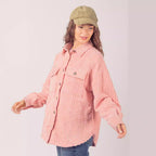 Damen lässige Cordjacke mit praktischen Taschen R&B