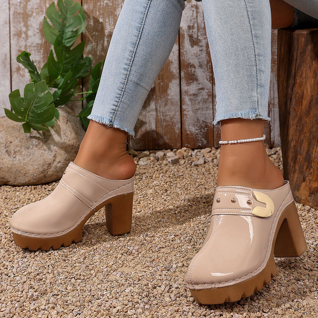 Damen Hochwertige Clogs mit Holzsohle R&B