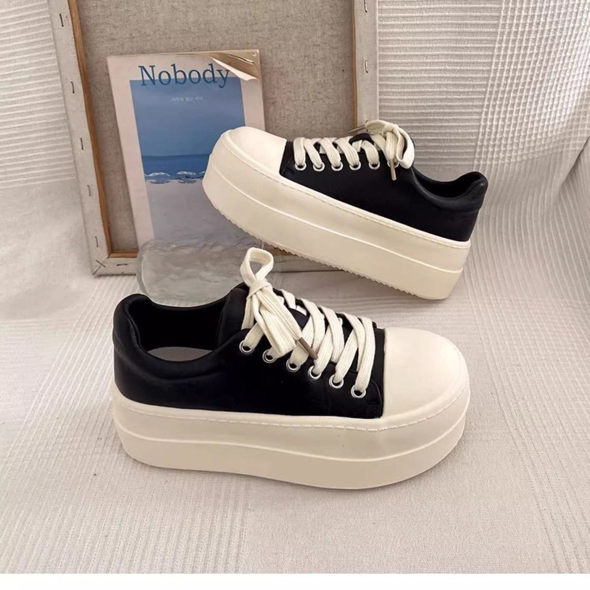 Damen Sneaker mit modischer Plateau-Sohle