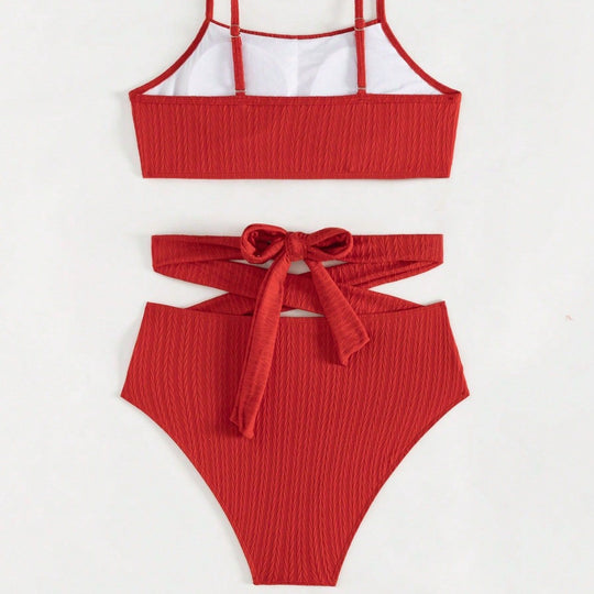 Damen Hochtaillierter Bikini mit angesagtem Schnitt R&B