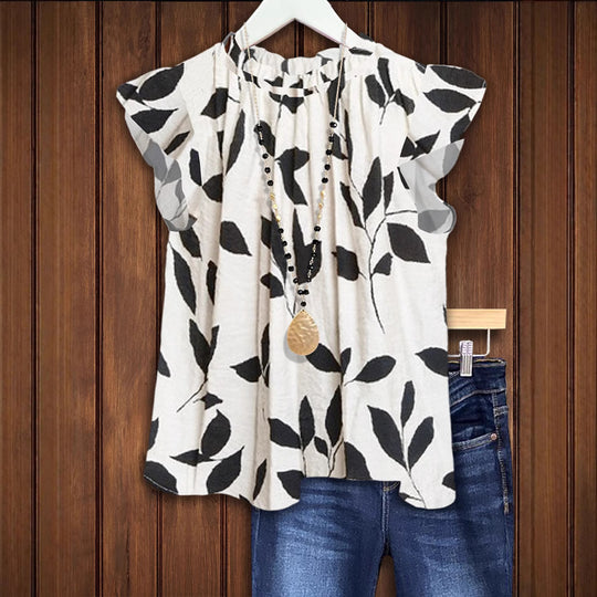 Damen Bluse mit floralem Design R&B