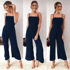 Damen Jumpsuit mit schmalen Trägern und elegantem weiten Bein R&B