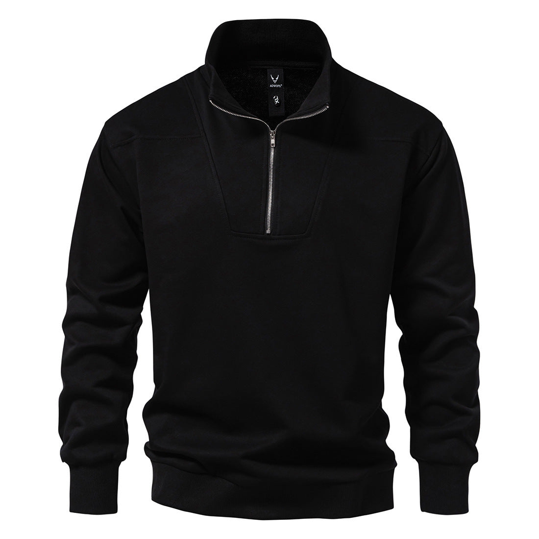 Herren modischer Sweatpullover mit stylischem Stehkragen und praktischem 1/4 Reißverschluss
