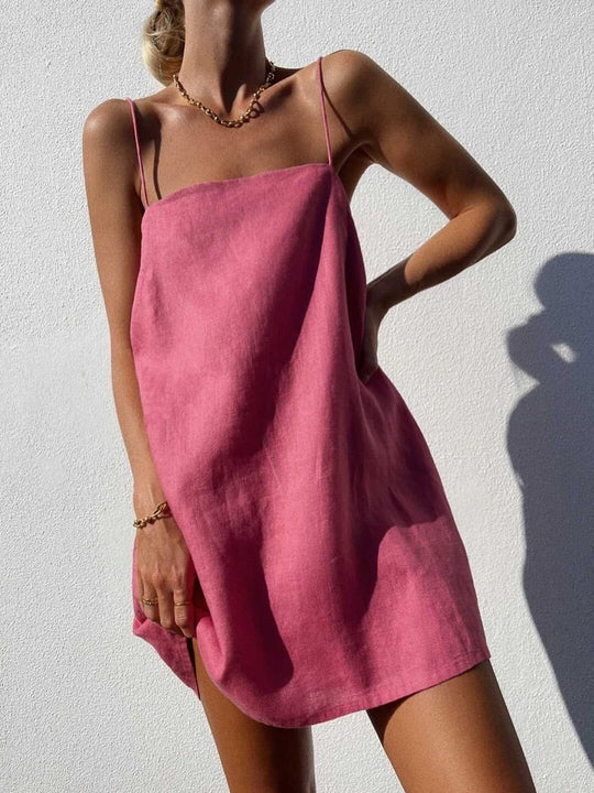 Damen lässiges Trägerkleid aus leichtem Material R&B