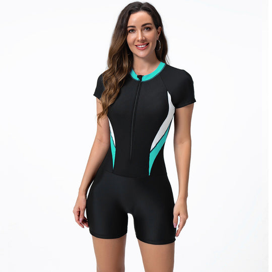 Damen Surfanzug mit kurzem Arm und sportlichem Schnitt R&B