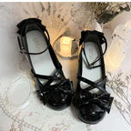 Damen elegante Mary Jane Slingback-Schuhe mit Zierschleife und bequemer Sohle R&B