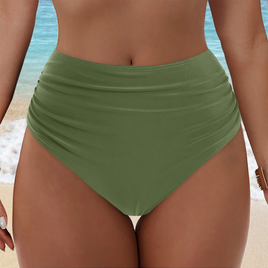 Damen Hochgeschnittenes Bikini-Höschen mit Rüschendetails R&B