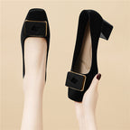 Damen elegante Ballerinas mit hochwertiger Schmuckschließe R&B