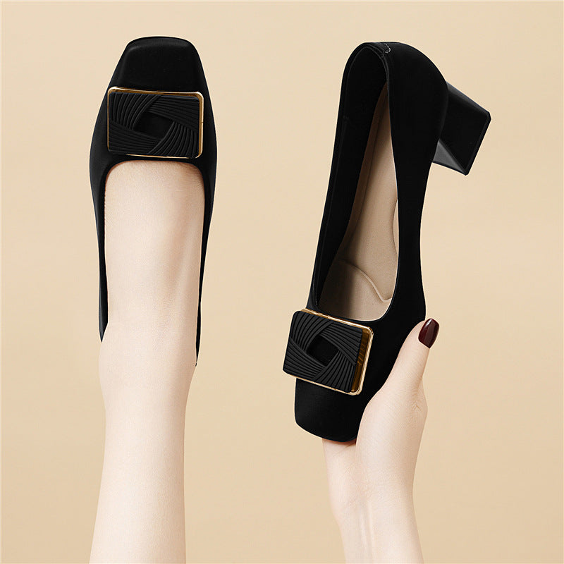 Damen elegante Ballerinas mit hochwertiger Schmuckschließe R&B
