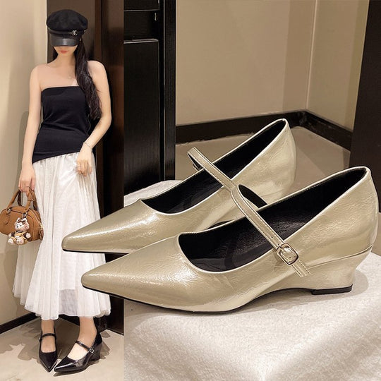 Damen elegante Mary Jane Pumps mit schickem Absatz R&B
