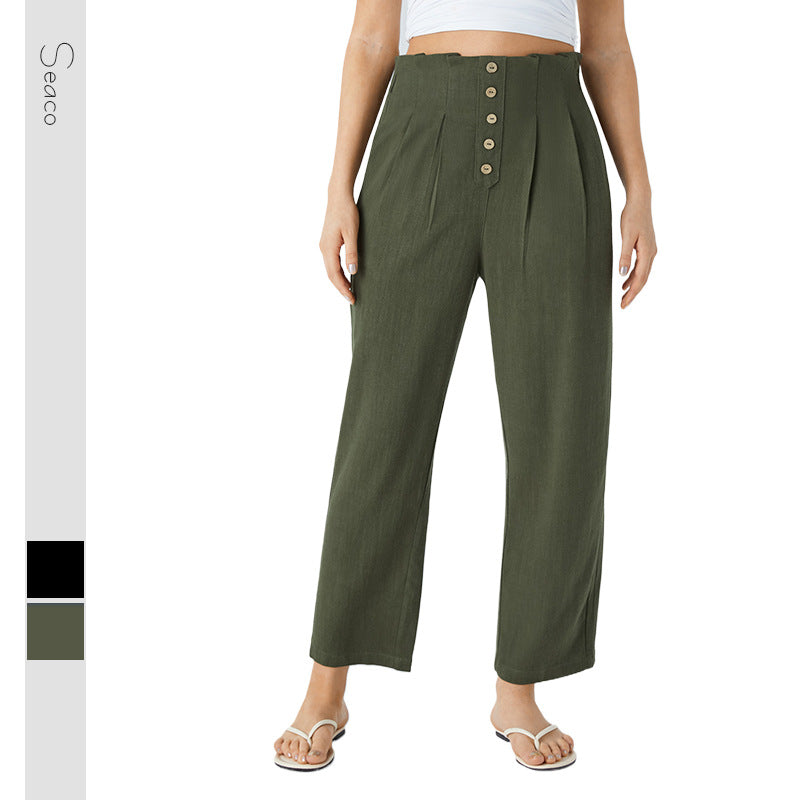 Damen Hochwertige Stoffhose