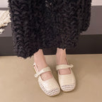Damen Ballerinas mit modischem Riemchen und elegantem Flechtdetail R&B
