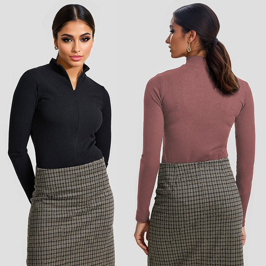 Damen Langärmliger Strukturbody R&B
