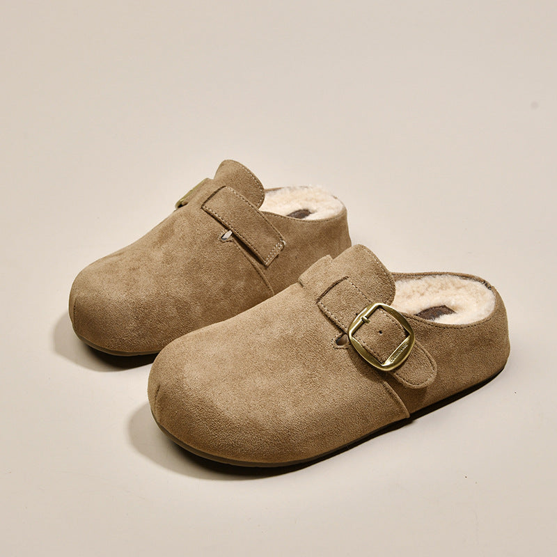 Damen Kuschelige Clogs aus hochwertigem Material mit modischem Schnallenverschluss R&B