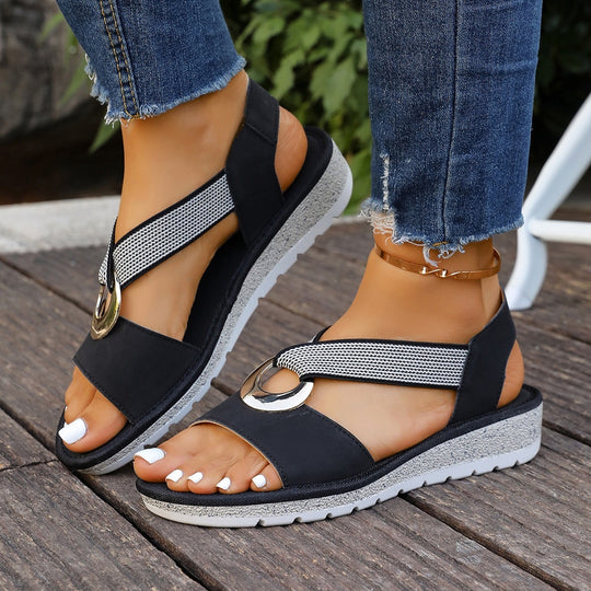 Damen Komfortable und stylische Sandalen mit verstellbaren Riemen R&B
