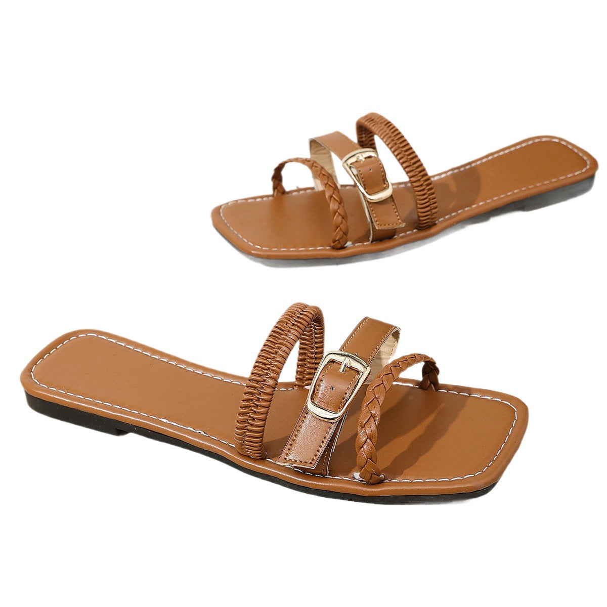 Damen Komfortable Riemensandalen mit geflochtenem Design R&B