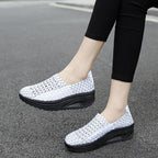 Damen Atmungsaktive Slip-On Sneakers mit flexiblem Obermaterial und dämpfender Sohle