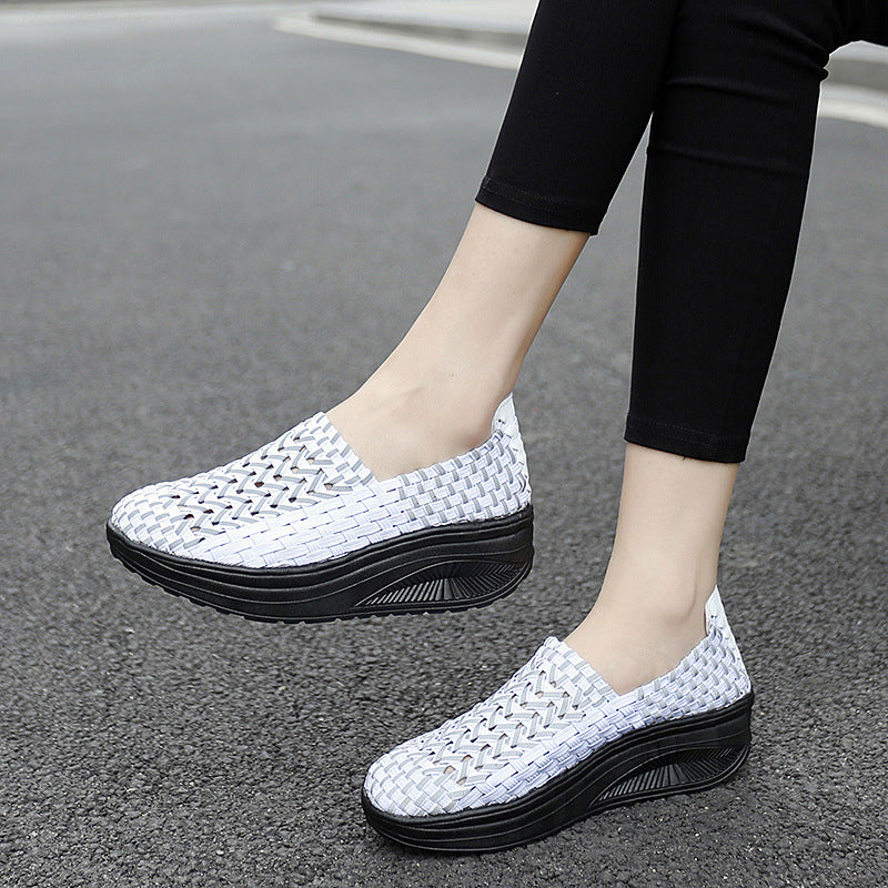 Damen Atmungsaktive Slip-On Sneakers mit flexiblem Obermaterial und dämpfender Sohle