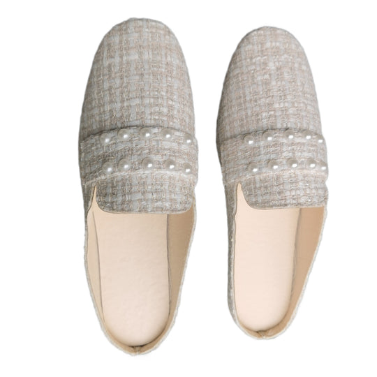 Damen Elegante und bequeme Slipper mit Perlenapplikation R&B