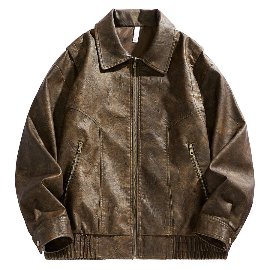 Herren kurz geschnittene jacke mit elastischem Bund und Taschen R&B