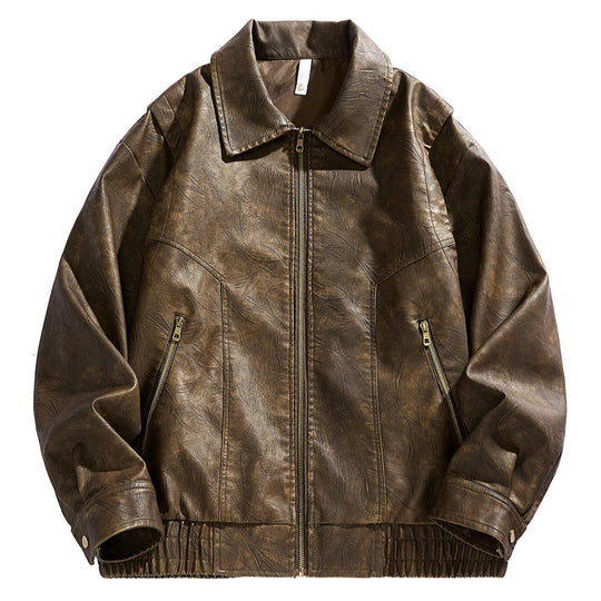 Herren kurz geschnittene jacke mit elastischem Bund und Taschen R&B