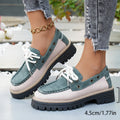 Damen Sneakers mit robustem Profil und dekorativen Schnürsenkeln R&B
