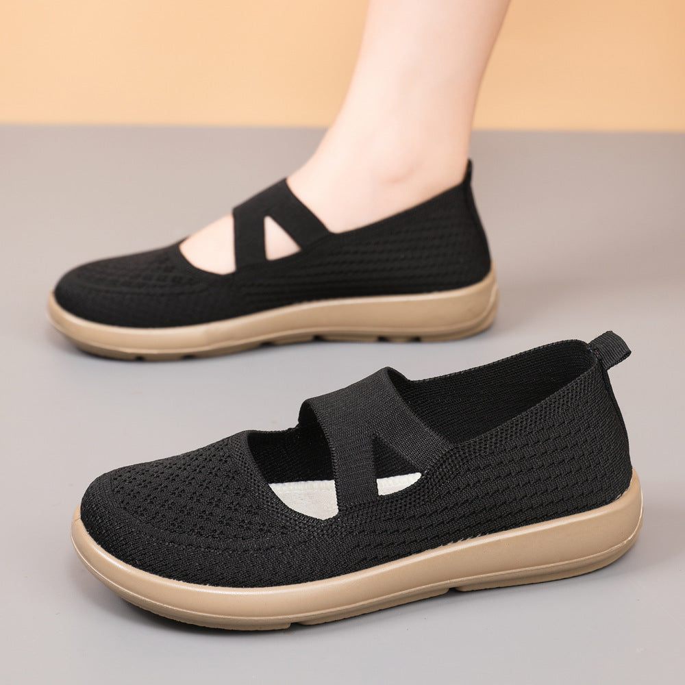 Damen Komfortable Slip-On Schuhe mit elastischen Einsätzen R&B