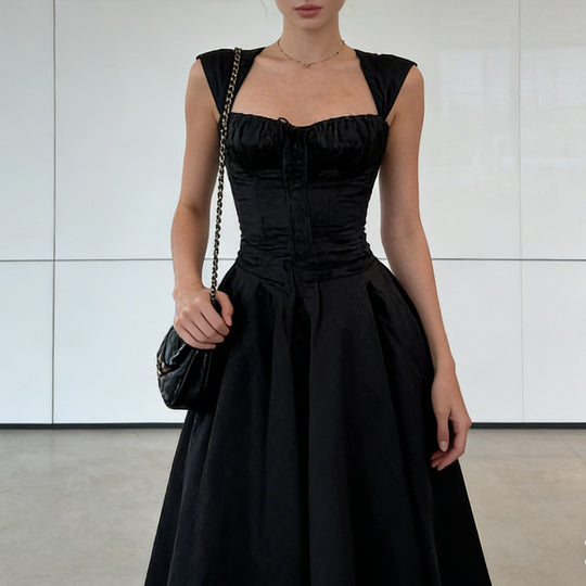 Damen Elegantes Ballkleid mit Raffungen und trägerlosem Oberteil R&B