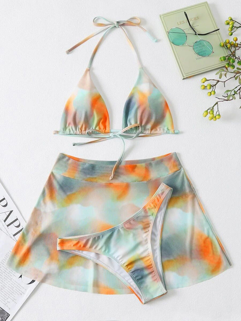 Damen Bikini-Set mit transparentem Rock R&B