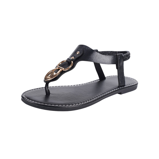 Damen elegante Zehentrenner-Sandalen mit modischem Verschluss und anatomisch geformtem Fußbett R&B